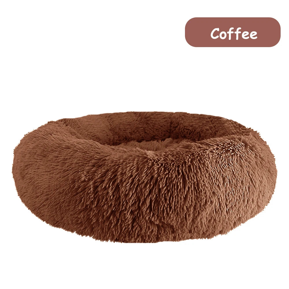 Donut Pet Bed Warm Soft Long Plush 