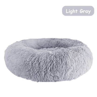 Donut Pet Bed Warm Soft Long Plush 