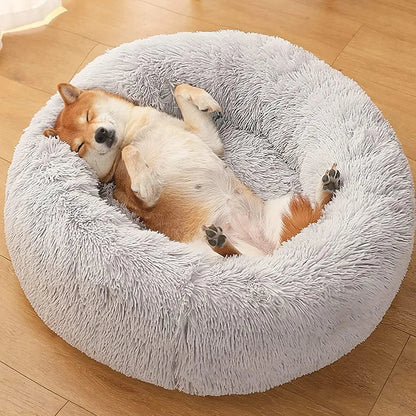 Donut Pet Bed Warm Soft Long Plush 