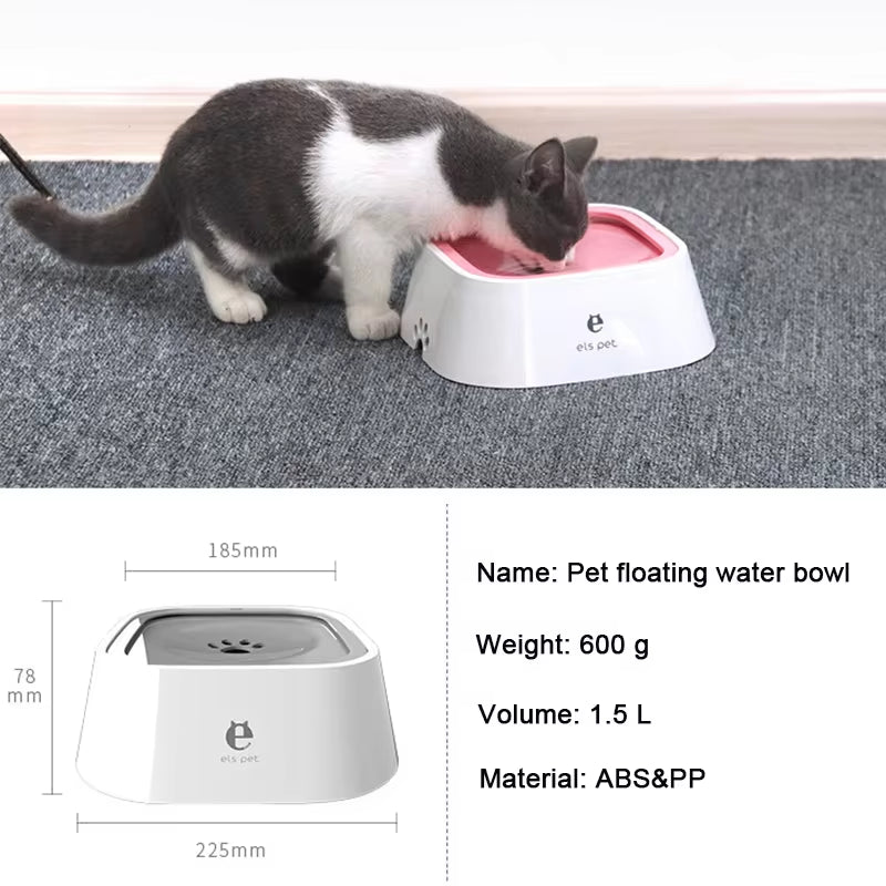 Dog Drinking Water Bowl Floating 