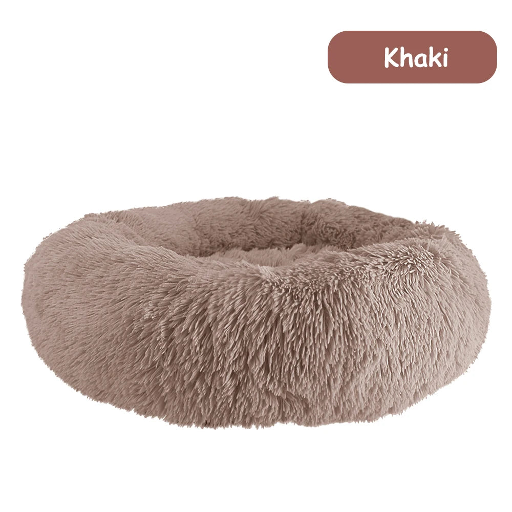 Donut Pet Bed Warm Soft Long Plush 