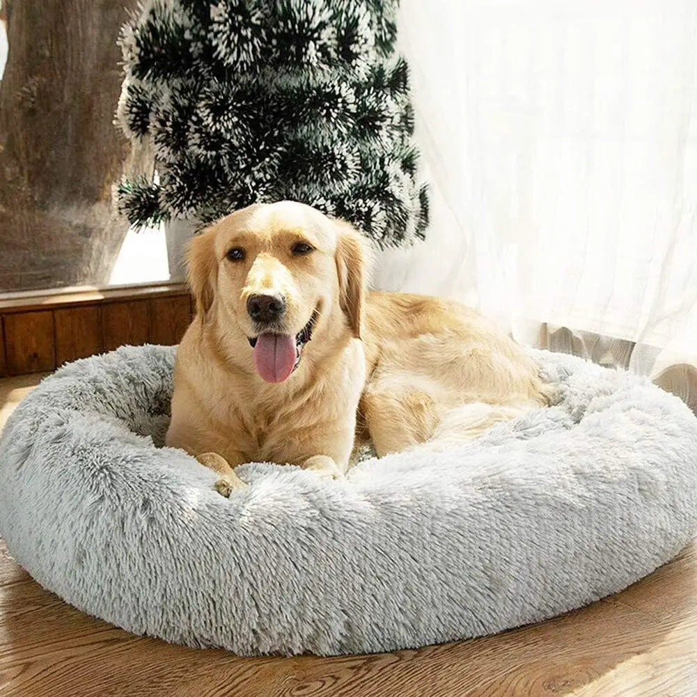 Donut Pet Bed Warm Soft Long Plush 