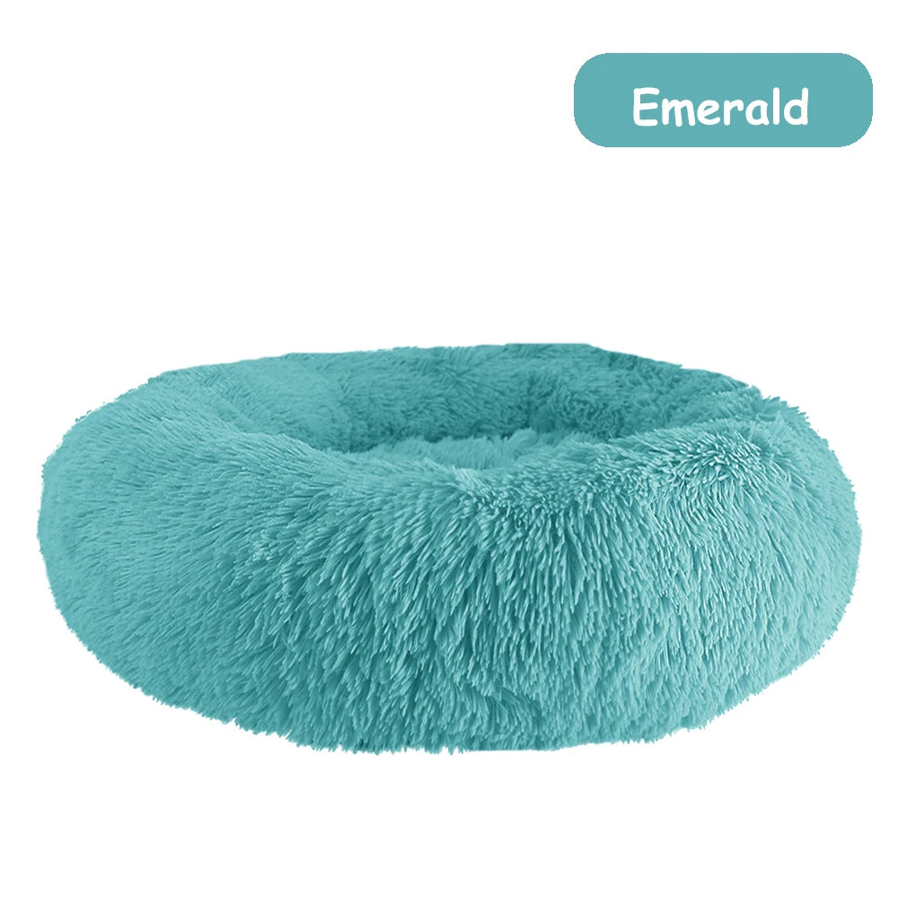 Donut Pet Bed Warm Soft Long Plush 