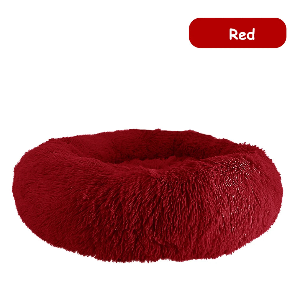 Donut Pet Bed Warm Soft Long Plush 