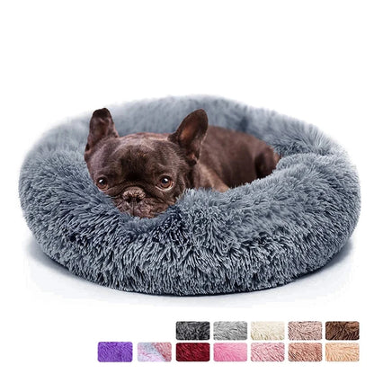 Donut Pet Bed Warm Soft Long Plush 