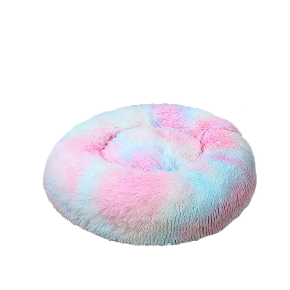 Donut Pet Bed Warm Soft Long Plush 
