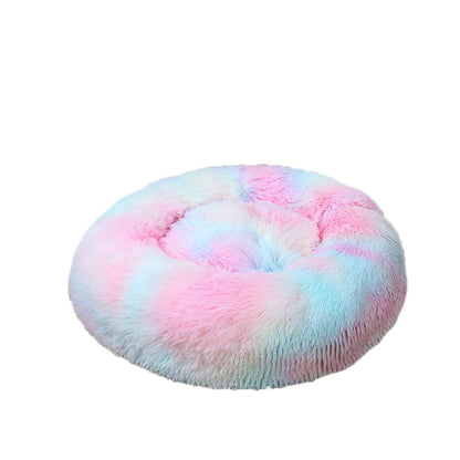 Donut Pet Bed Warm Soft Long Plush 