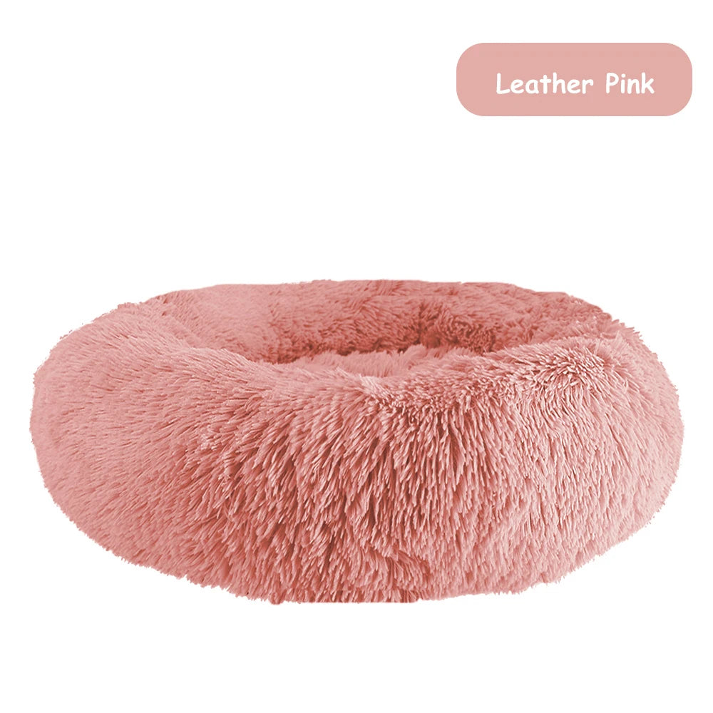 Donut Pet Bed Warm Soft Long Plush 