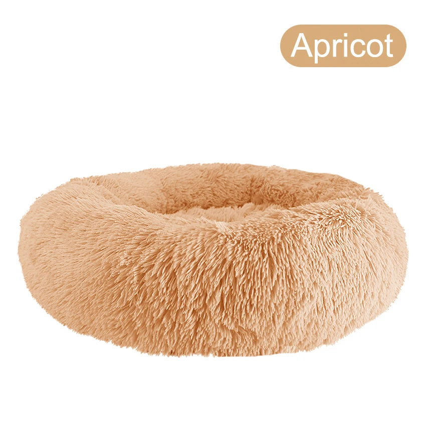 Donut Pet Bed Warm Soft Long Plush 