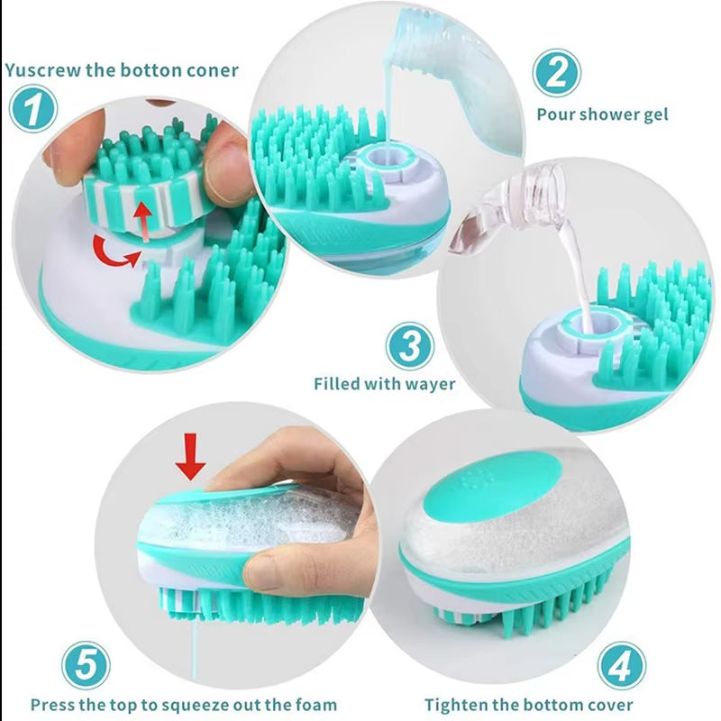 Pet Bath Brush 2 In 1
